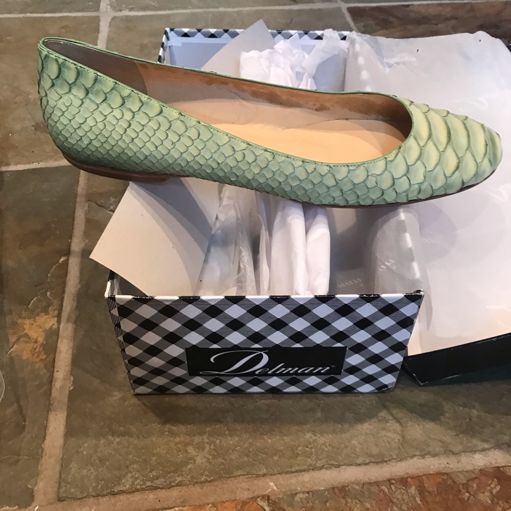 Delman Python Flats, 9, NIB